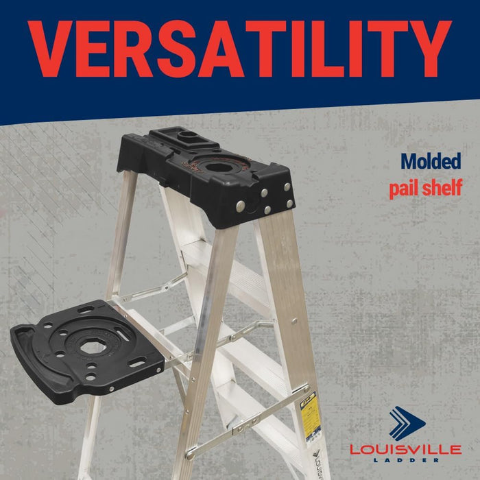 Louisville Ladder AS3006 6-Foot Aluminum Step Ladder, 300-Pound Load Capacity, Type IA