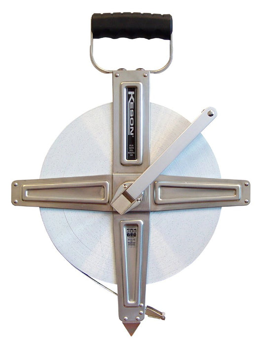 Keson SNR18300 Nylon-Reinforced Steel Blade Tape Measure with Stainless Steel Housing with Hook End (Graduations: ft., in., 1/8), 300-Foot