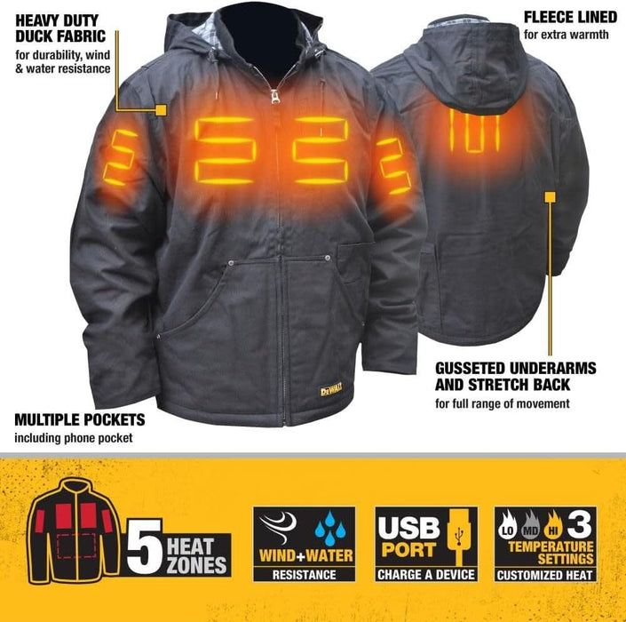 DEWALT (DCHJ076ABB-M) Heated Lightweight Soft Shell Jacket Kit, Medium