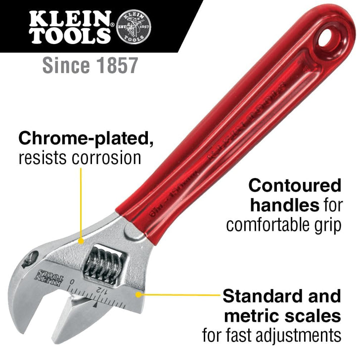 Klein Tools D507-6 Adjustable Wrench Extra Capacity, 6-1/2-Inch