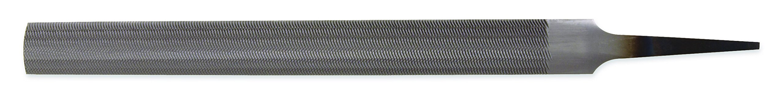 Crescent Nicholson 21858N Half-Round Hand File Without Handle, Double Cut, American Pattern, Bastard Cut, 10" Length