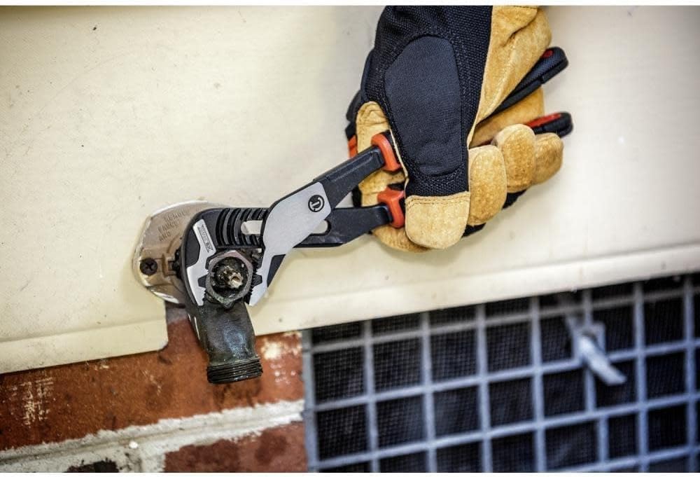 Crescent (RTZ28CG) Plier, 8", Straight Jaw, T&G, Cushion Grip