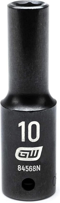 GEARWRENCH (84568N) 1/2" Drive Deep Impact Metric Socket 10mm, 6 Point