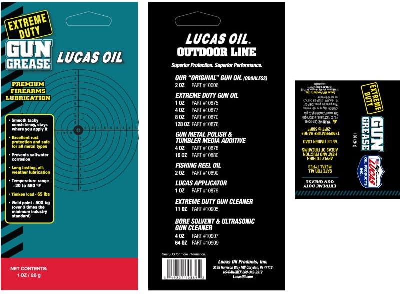 Lucas Oil 10889 Extreme Duty Gun Grease, 1 Ounce (Pack of 6)