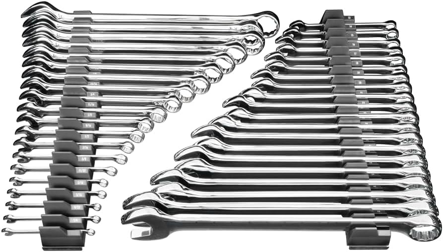 Ernst Manufacturing Wrench Pro - Modular Wrench Organizer for 40 Tools with Magnetic Base (Green) - Made in The USA