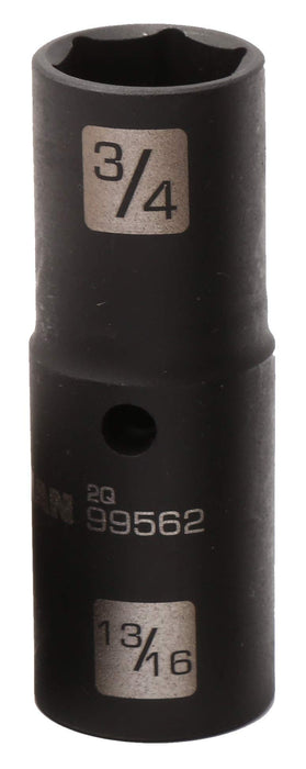 Steelman 99562 1/2-Inch Drive 6-Point 3/4-Inch x 13/16-Inch Thin-Wall Double Ended Impact Flip Socket, Durable Corrosion-Resistant Steel, Laser-Etched Callouts