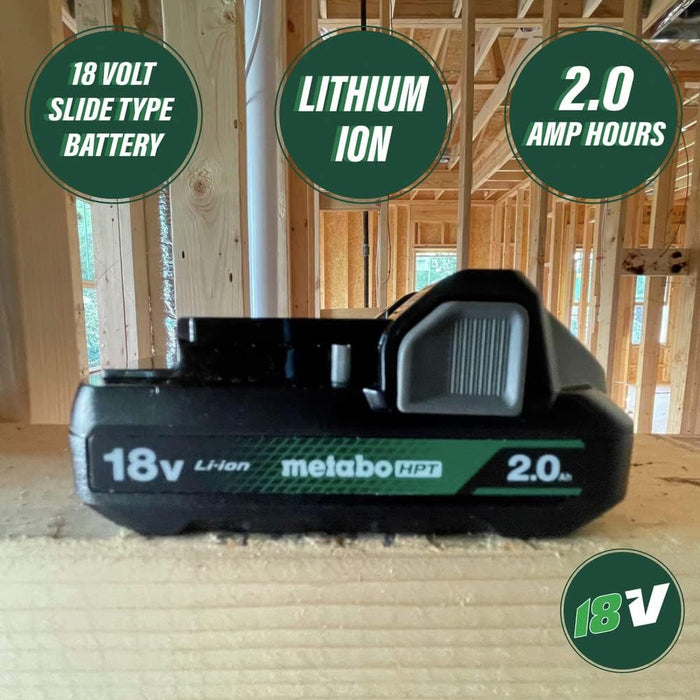 Metabo HPT Battery, 18V - 2.0Ah Lithium Ion - 377797M