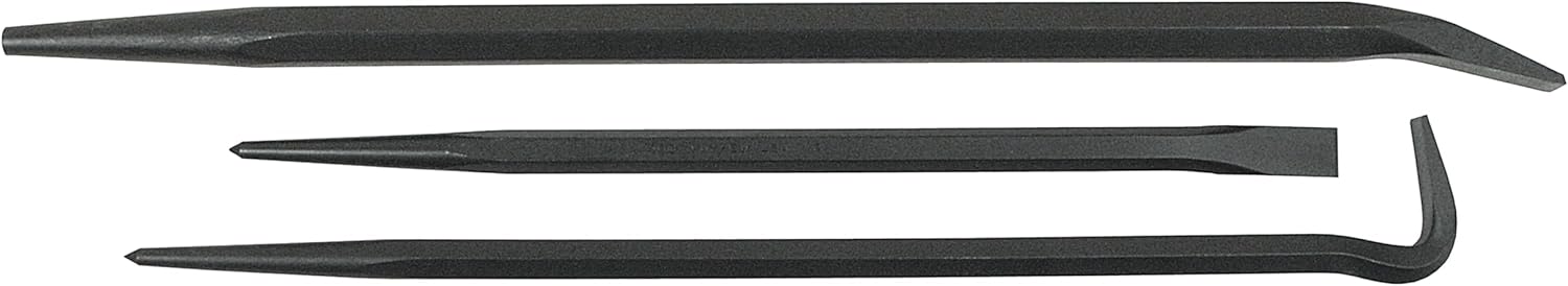 Mayhew Tools 61306 Line-Up Pry Bar Set, 3-Piece, Black Oxide Finish