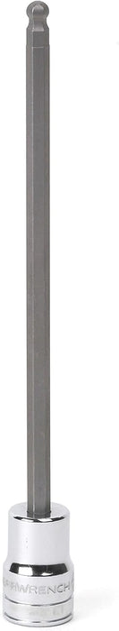 GEARWRENCH 3/8" Drive Long Ball End Hex Bit Socket, 1/4" - 80438