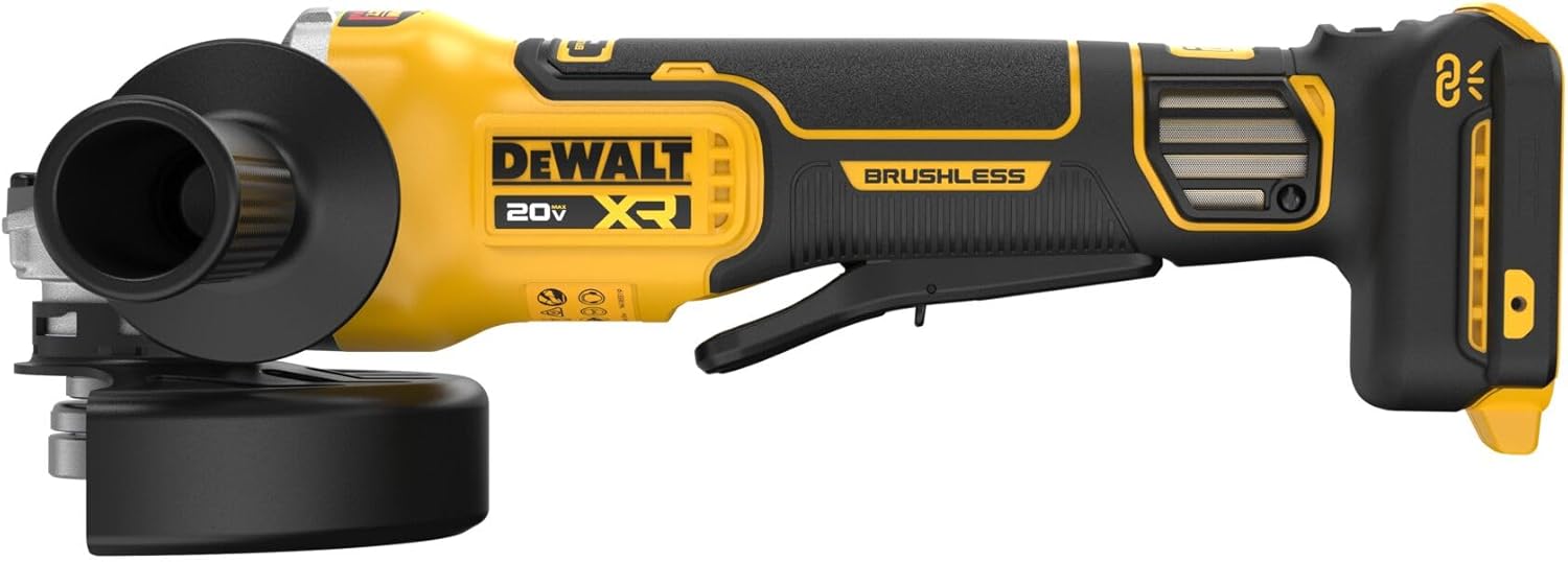 DEWALT DCG410VSB 20V MAX XR 4-1/2 in. - 5 in. Brushless Variable Speed Paddle Switch Grinder (Tool Only)