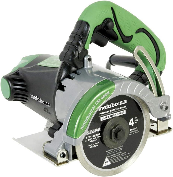Metabo HPT Masonry Saw, 4-Inch Diamond Blade, Cuts Pavers, Concrete, Tile & More - CM4SB2