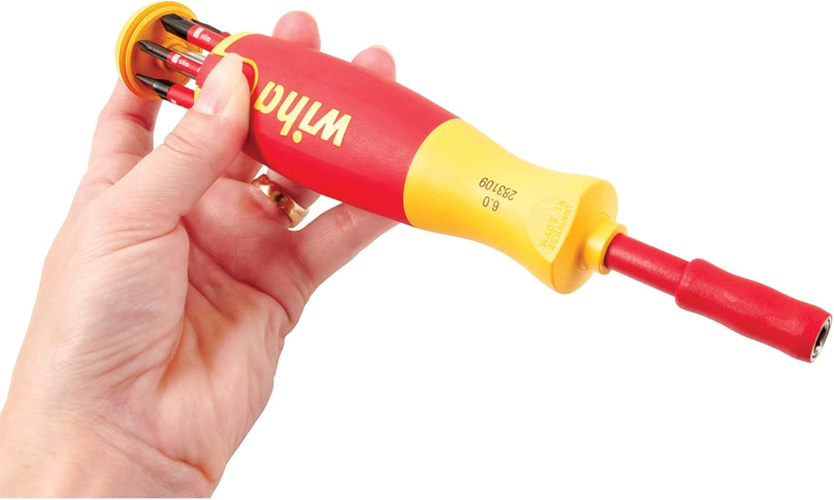 Wiha 28393 7 Piece Insulated SlimLine Ultra-Driver Blade Set Slotted, Phillips