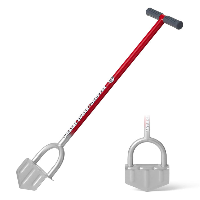 Garden Weasel Edger-Chopper - Long Handle | Garden Beds, Patios, Trenches, Sidewalks, Driveways, and More | Lawn and Landscaping Tool, T Grip, Sod Cutter