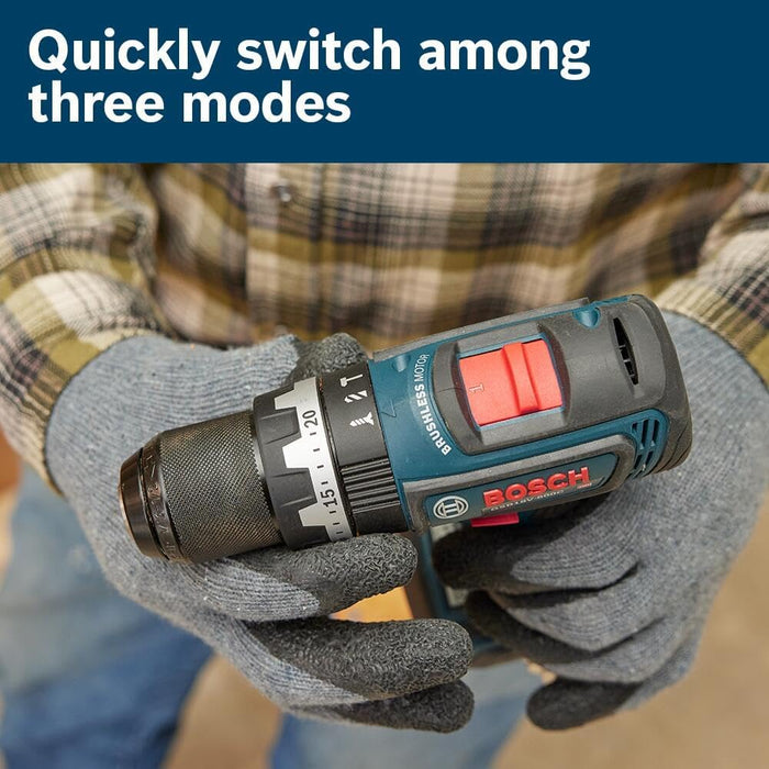BOSCH GSB18V-800CB14 1/2 In. Brushless Connected-Ready Hammer Drill/Driver Kit with (1) CORE18V 4 Ah Advanced Power Battery