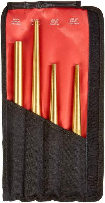 Mayhew Tools 61363 X-Long Brass Punch Set, 4-piece, multi, one size