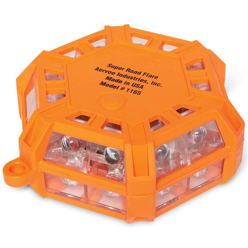 Aervoe (1165) Single Super Road Flare, Red LEDs, Visible Up to 2 Miles, Includes a Magnet to Attach to Metal Surfaces, 24 Super Bright LEDs