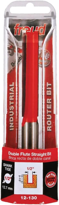 Freud Double Flute Straight Bit (Eclipse Grind) with Tico Hi-Density Carbide - 12-130