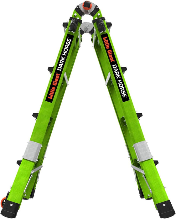 Little Giant Ladder (16117-001) Dark Horse 2.0, M17, 17ft, Multi-Position Ladder, Fiberglass, Type 1A, 300 lbs Weight Rating