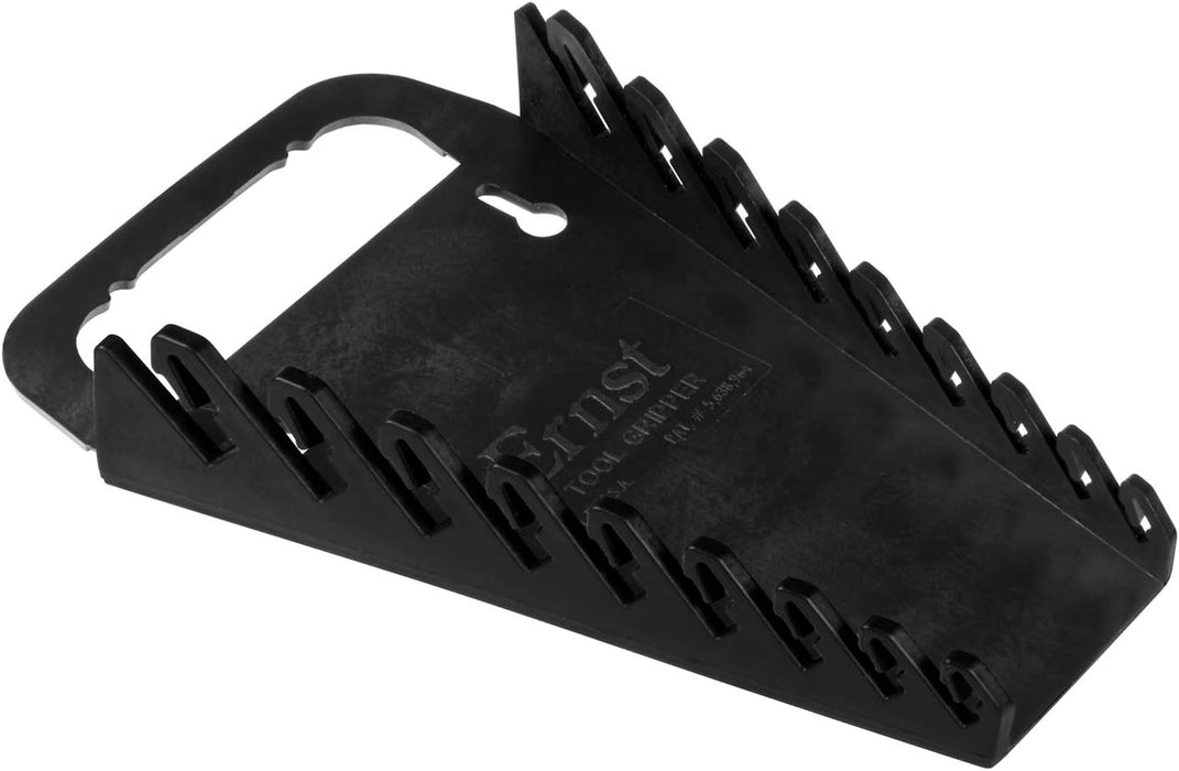 Ernst Manufacturing 5085 9-Wrench Gripper Portable Wrench Organization - Sturdy Flexible Design, Fits 1/4" to 3/4" & 6-15 mm, Black