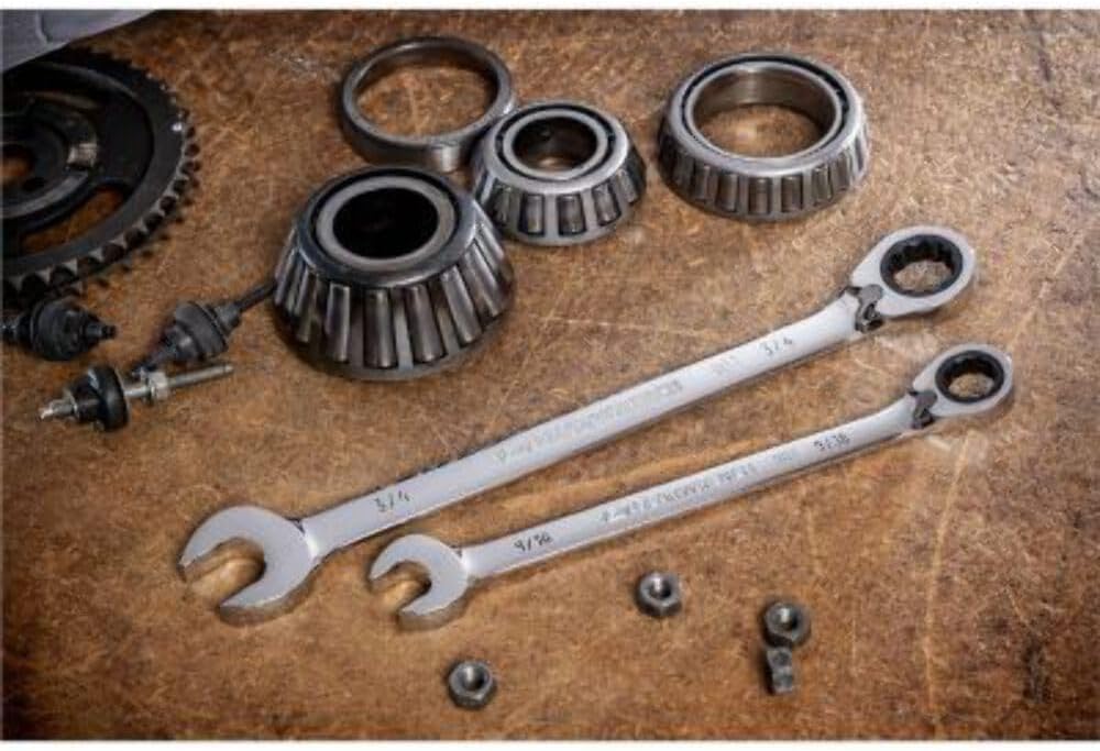 GEARWRENCH (86660) 14 Piece 90-Tooth 12 Point SAE Reversible Ratcheting Wrench Set