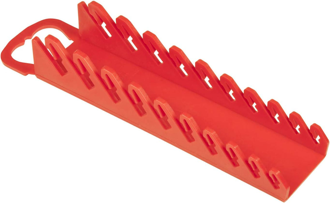 Ernst Manufacturing - E5074 5074-Red Gripper Stubby Wrench Organizer, 10 Tool, Red