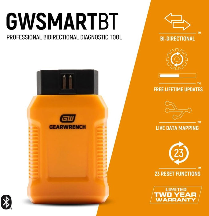GEARWRENCH Professional Bi-Directional Diagnostic Scan Tool | GWSMARTBT Pro Dongle