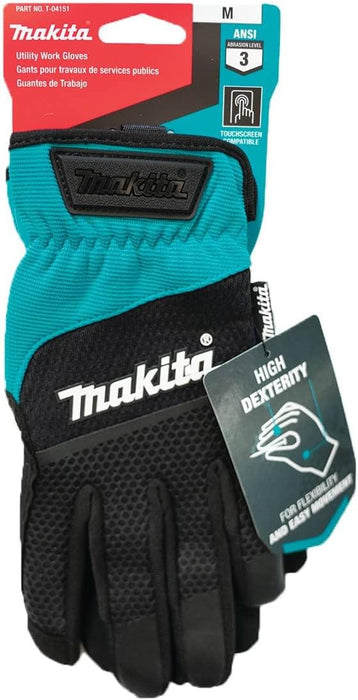 Makita T-04151 Open Cuff Flexible Protection Utility Work Gloves (Medium)
