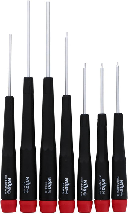 Wiha 26390 Screwdriver Set, Hex Metric With Precision Handle, .7 - 3.0mm, 7 Piece