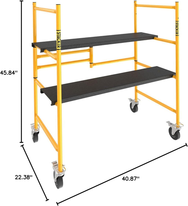 Stacker S-IRS400 4FT High Portable Scaffold, 500 lb Capacity, Indoor DIY Work Platform for Home Projects