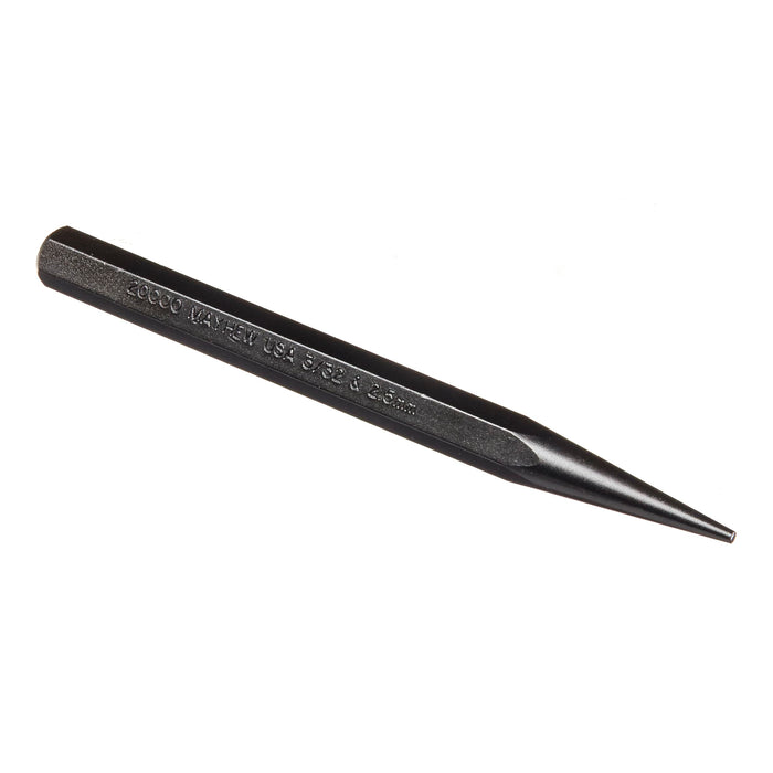 Mayhew Pro 20000 3/32" - 2.5 mm x 5" Black Oxide Solid Punch, Metric, Black Oxide Finish