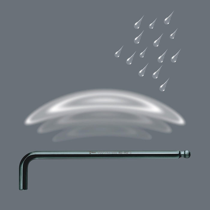 Wera 5073596001 Hexagon 950 PKL/9 BM SB L-Key Set, BlackLaser, Ballpoint Hex Key, 9 Piece