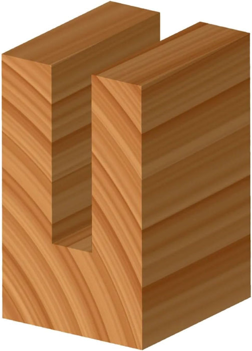 Freud Double Flute Straight Bit with Tico Hi-Density Carbide and Black I.C.E Coating - 2 Cutters, 24000 RPM, 1/4" Height, 1/16" Diameter, 1-5/8" Length, 1/4" Shank - 04-096