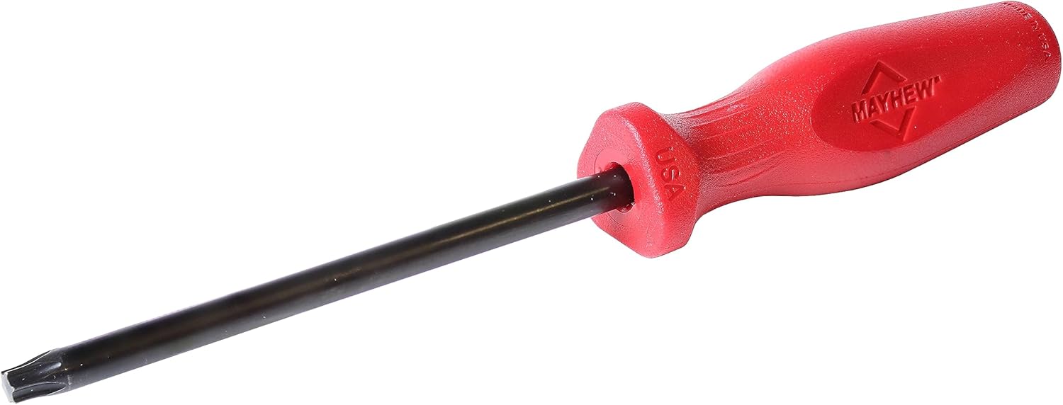 Mayhew Tools 27412 USA Torx Screwdriver, Red, T40 x 5-Inch