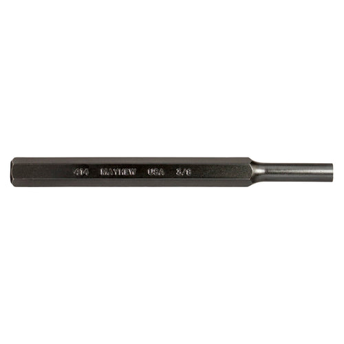 Mayhew Tools 21105 SAE Pin Punch, 3/8 x 1.25" Pin, 6" OAL x 1/2" Body, Black Oxide Finish