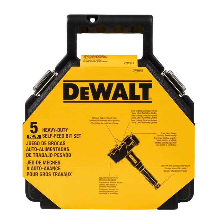 DEWALT DW1648 Drill Bit, Self Feed, 5-Piece Kit