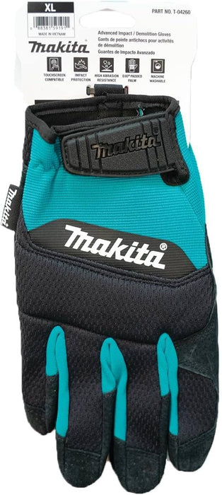 Makita T-04232 100% Genuine Leather-Palm Performance Gloves, X-Large