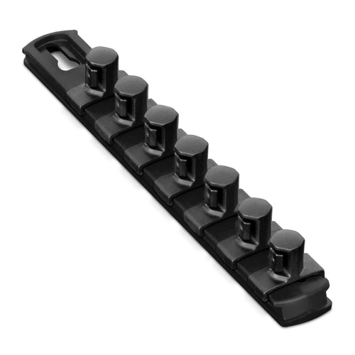 Ernst Manufacturing 8-Inch Socket Organizer with 7 1/2-Inch Twist Lock Clips, Black (8428-Black-1/2)