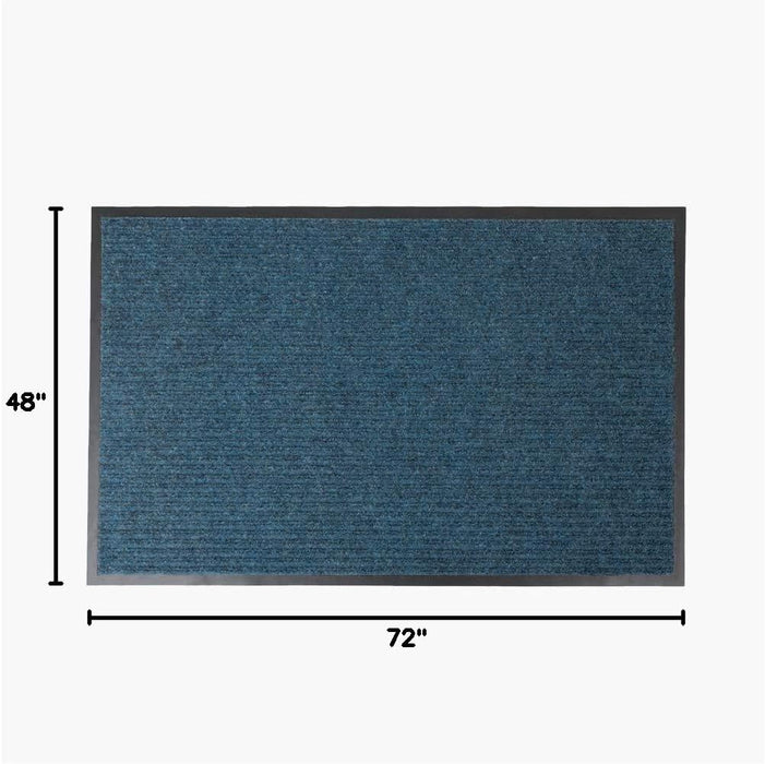 Notrax 109 Brush Step Carpeted Indoor/Outdoor Entrance Mat for Home or Office, 4' X 6', Absorbent Slip Resistant Heavy Duty Entry Mat, Slate Blue, 109S0046BU 4' x 6' (Rectangular)