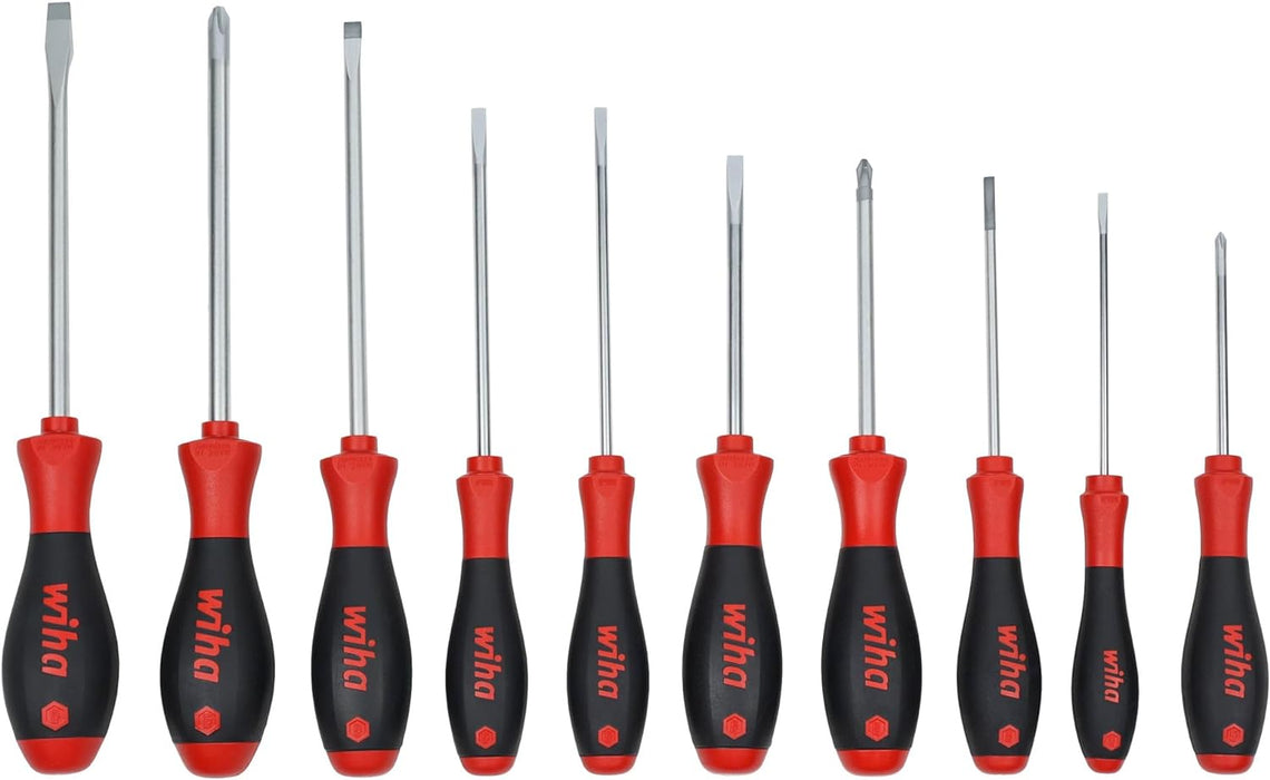 Wiha 30280 10 Piece SoftFinish Cushion Grip Screwdriver Tray Set