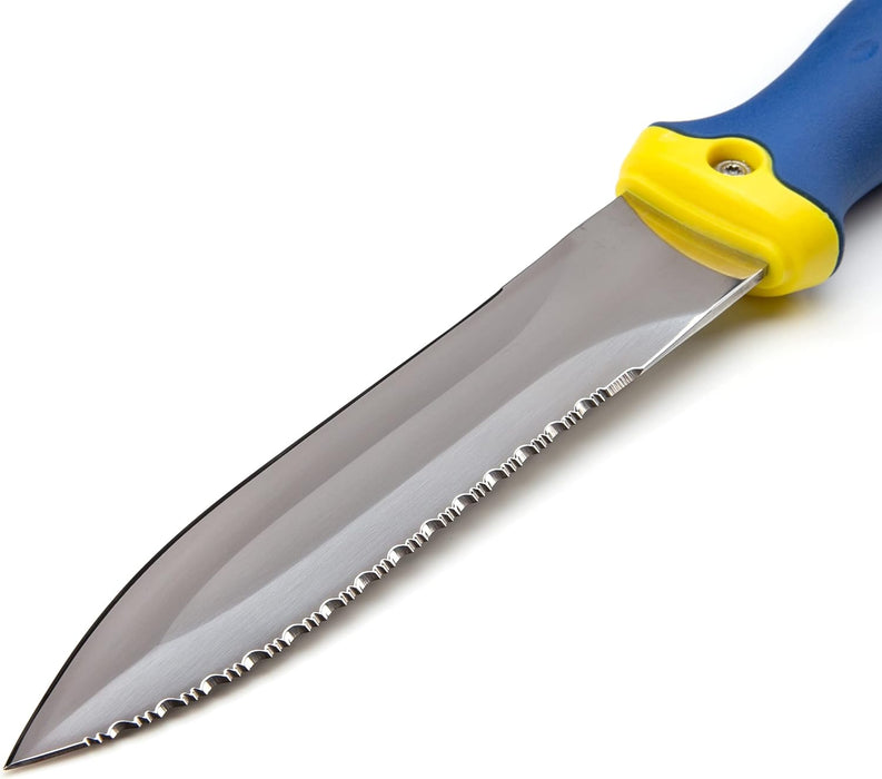 Estwing 42454 5.5-inch Fixed Blade Double-Edged Duct Knife, Serrated Edge, Steel Pommel Cap, Cuts and Forms Mineral Wool Insulation, Duct Board, and Flexible Ducting