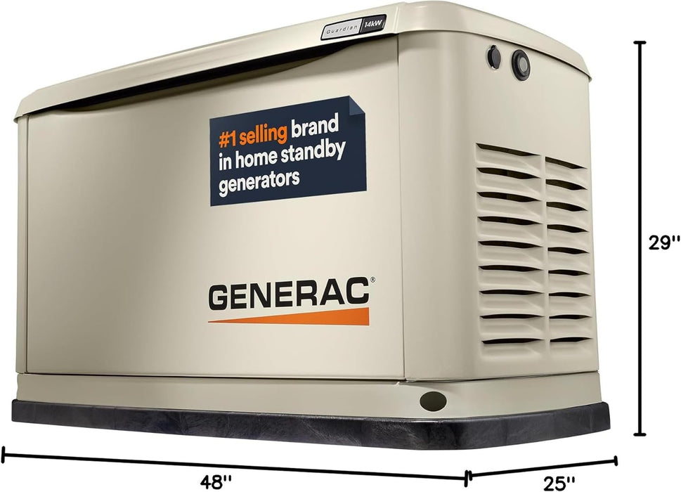 7228 Generac 7223 Guardian 14kW Home Standby Generator – Aluminum Enclosure ...