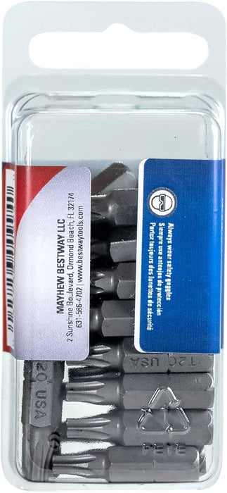 Mayhew Tools 18215-20 USA Torx Insert Bit, T20 x 1" (Pack of 20)