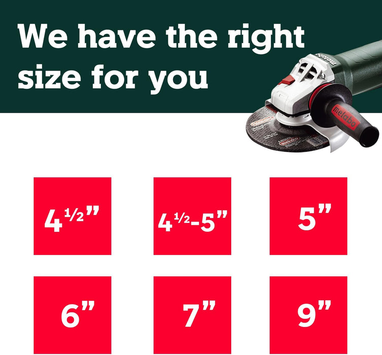 Metabo 6-Inch Angle Grinder | 13.5 Amp | 9,600 RPM | Electronics | Non-locking Paddle Switch | WEP 15-150 Quick