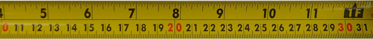 Johnson Level & Tool 1828-0026 Metric/Inch Power Tape, 8m/26', Black/Yellow