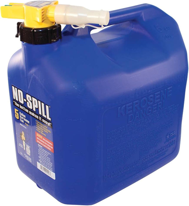 No-Spill 1456 5-Gallon Poly Kerosene Can (CARB & EPA Approved) , Blue