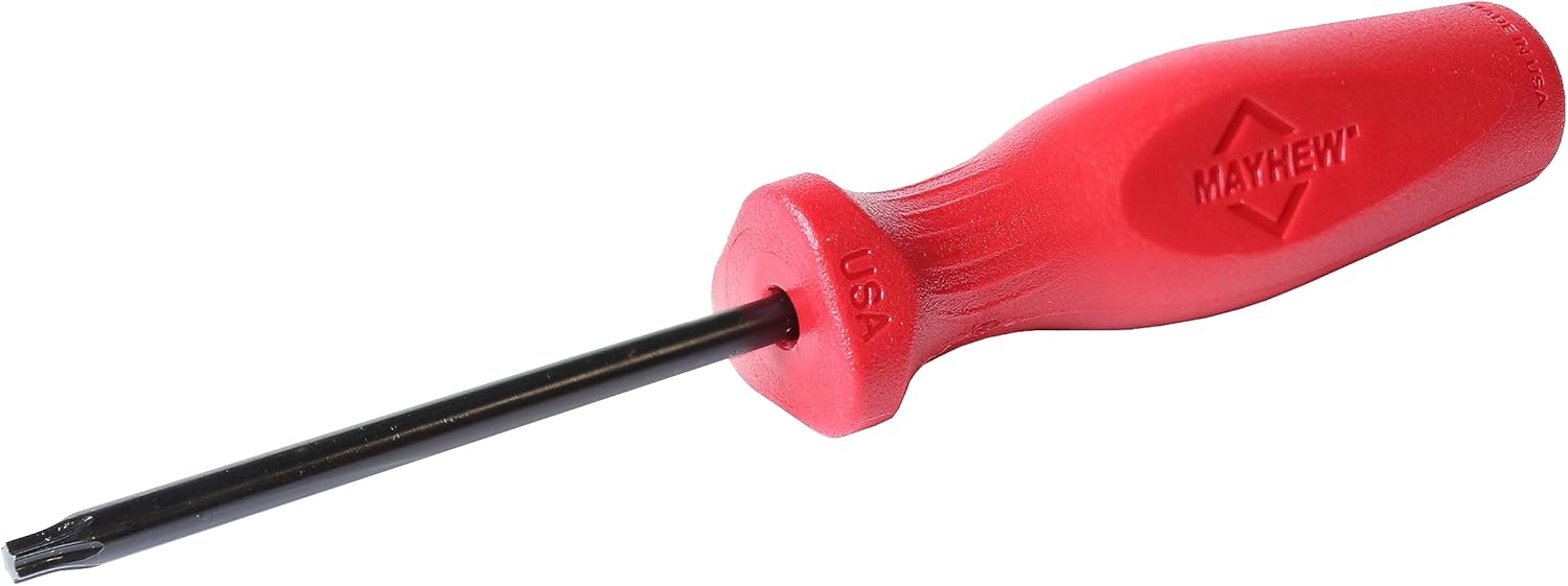Mayhew Tools 27408 USA Torx Screwdriver, Red, T27 x 4-Inch