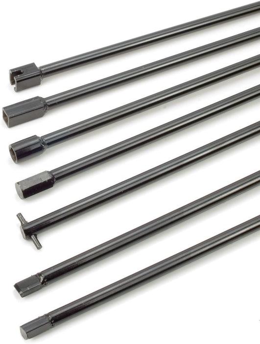 Steelman 96090A 7-Piece Spare Tire Retrieval Tool Kit, Lower and Raise Cradle-Suspended Tires, Flat, Pin, Hex, 12-mm Square, Slotted, ⅜-inch Square Heads