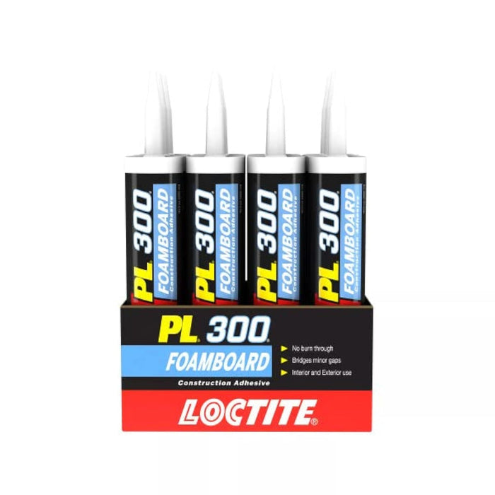 Loctite PL300 Foamboard Adhesive, 10 fl oz, Cartridge (Pack of 12)