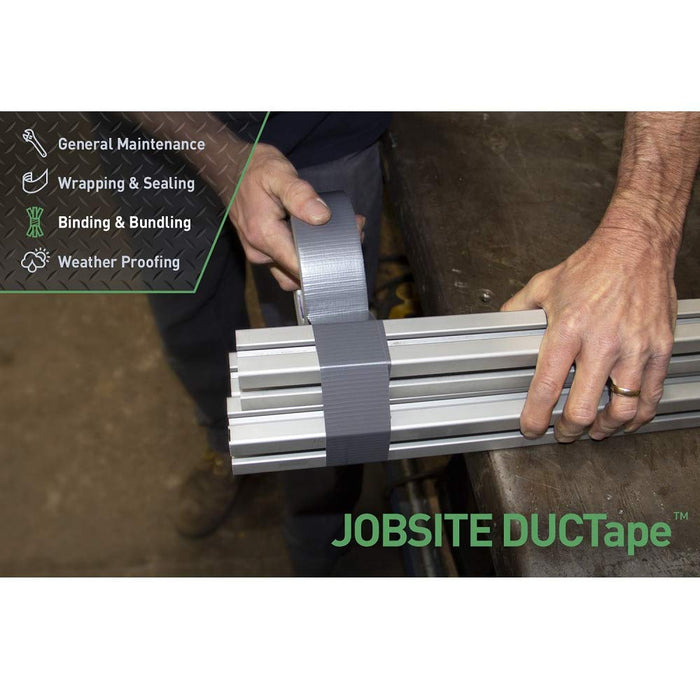 IPG (4398) JobSite DUCTape, Contractor Grade Duct Tape, 3.77" x 60 yd, Silver (Single Roll)