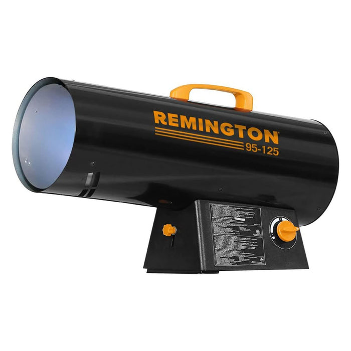 Remington REM-125V-GFA-O 125,000 BTU LP Propane Forced Air Heater, For Warehouses, Construction Sites, and Workshops